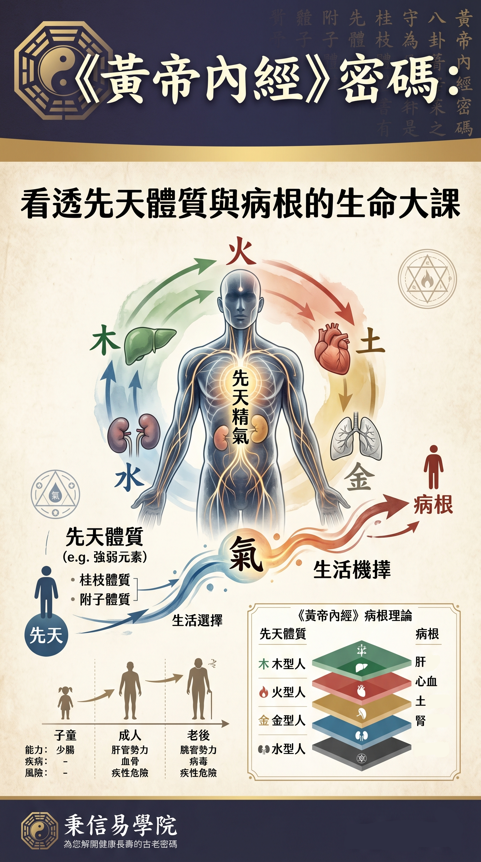 《黃帝內經》密碼：看透先天體質與病根的生命大課